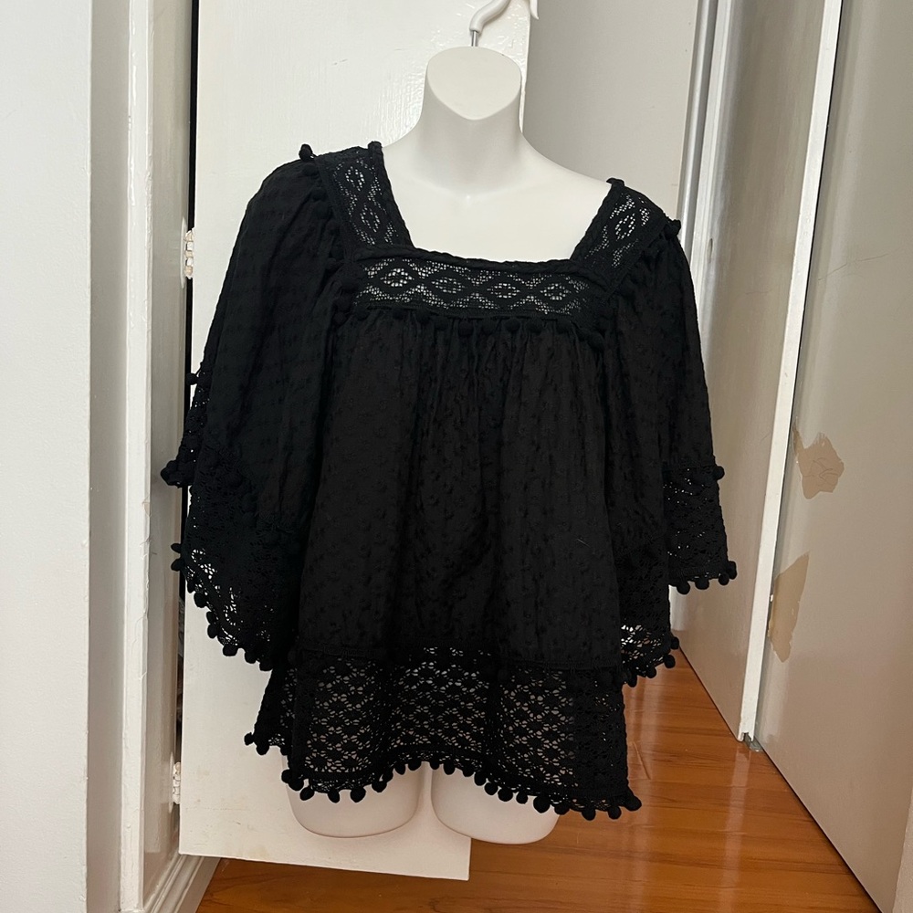 Place Black Crochet Women's Blouse